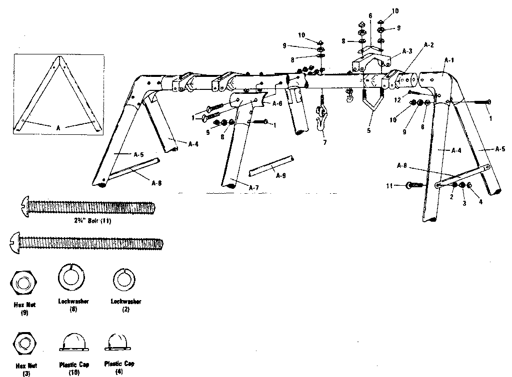 A-frame hardware assembly #93713