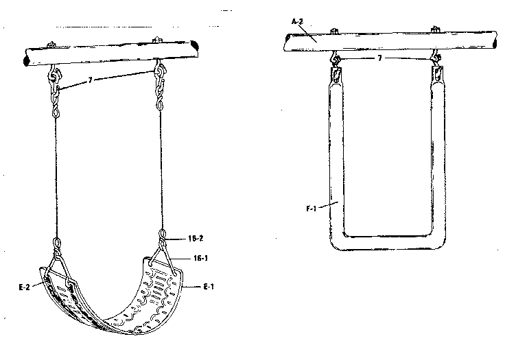 Swing assembly #92312/flying trapeze