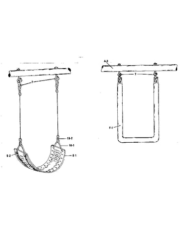 Swing assembly #92312/flying trapeze