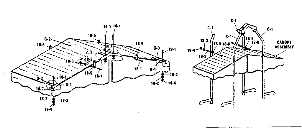 Canopy hardware assembly #972202