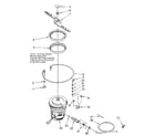 Kenmore 6651688582 heater, pump and lower sprayarm diagram