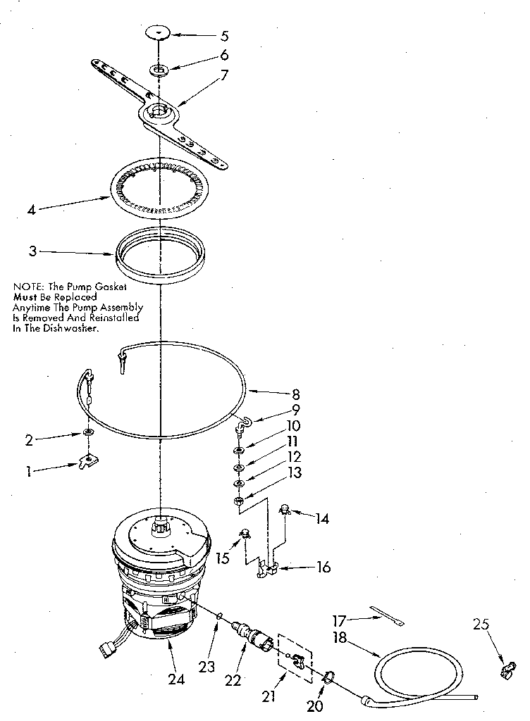 Heater, pump and lower sprayarm