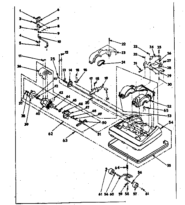 Nozzle and motor assembly