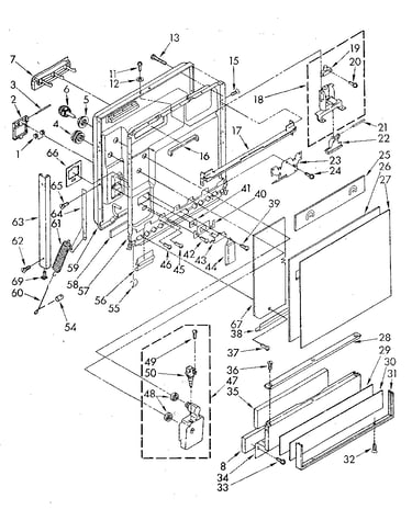 Door and toe panel