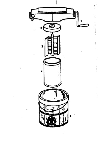 4 qt. low profile pioneer with handle and black eagle