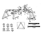 Sears 51272154-81 a-frame hardware assembly #93713 diagram