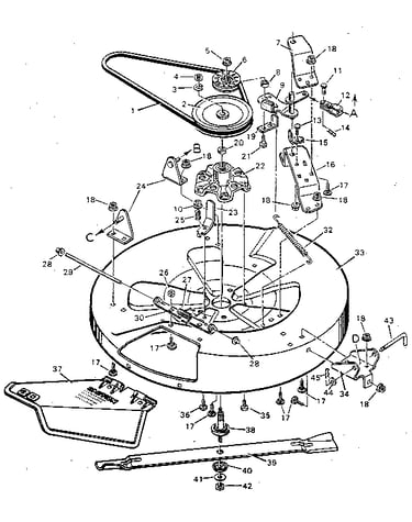 Blade housing bottom half
