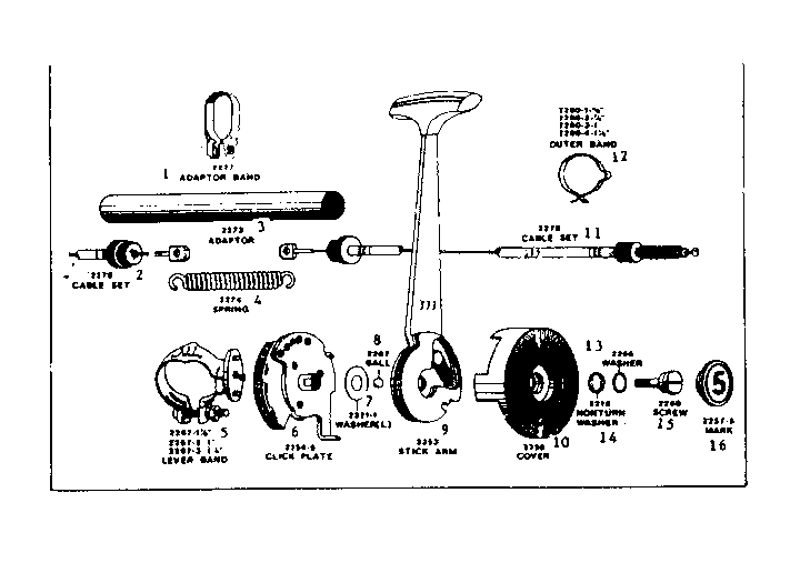 Shimano click-stick front shifter parts