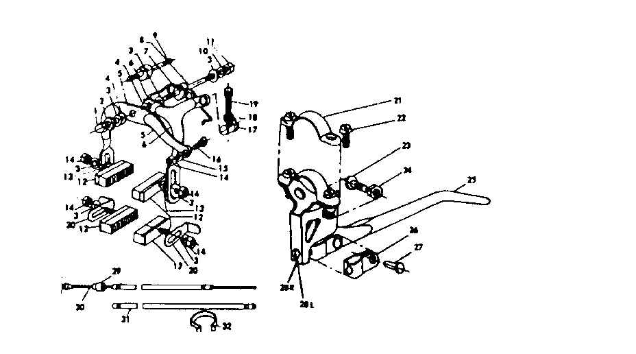 Front and rear caliper hand brake