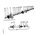 Sears 502474050 rear & front hub parts diagram