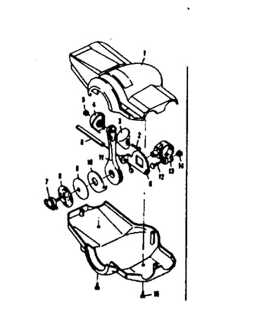 Front shifter parts w knob & housing