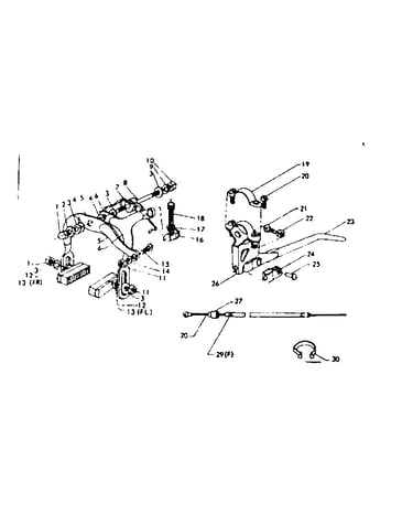 Front rear caliper hand brake