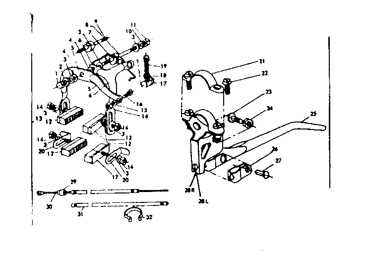 Front and rear caliper hand brake