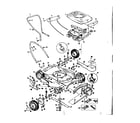 Craftsman 13197774 exploded view-mower deck diagram