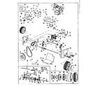 Craftsman 53682242 engine and wheel assembly diagram