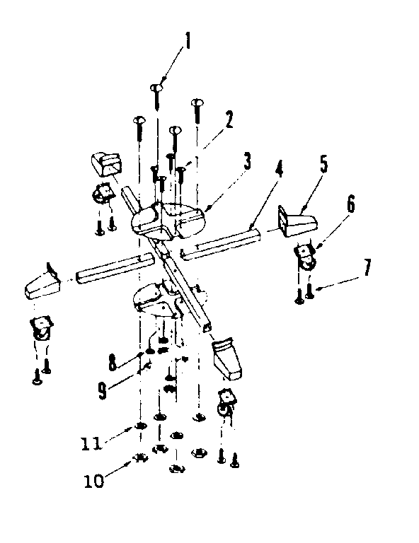 4 wheel caster asm