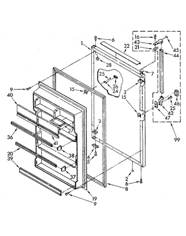 Refrigerator door