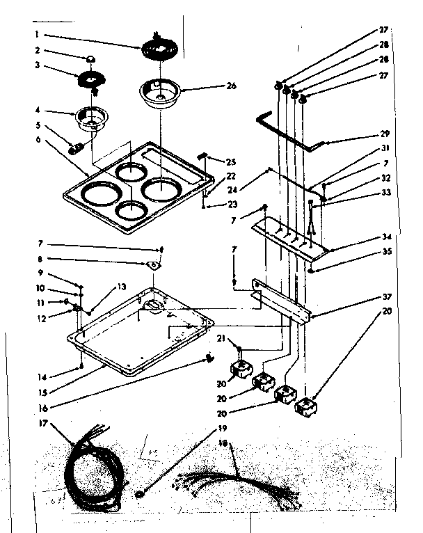 Cooktop and controls
