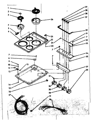 Cooktop and controls