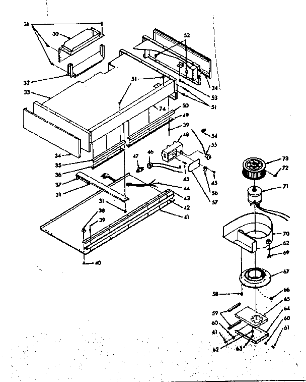 HOOD AND BLOWER ASSEMBLY