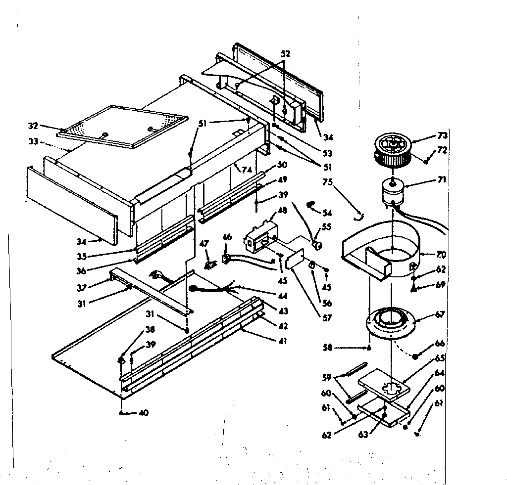Hood and blower assembly