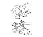 Kenmore 1037316700 backguard and main top section diagram