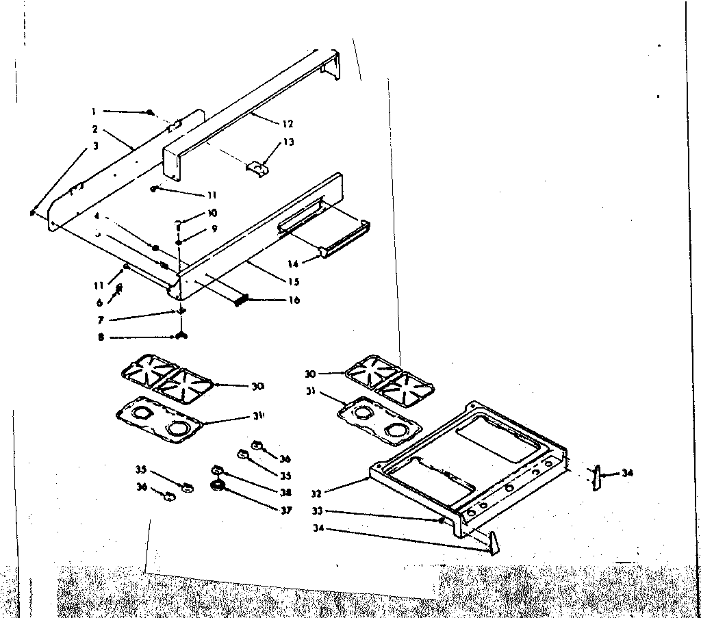 BACKGUARD AND MAIN TOP SECTION