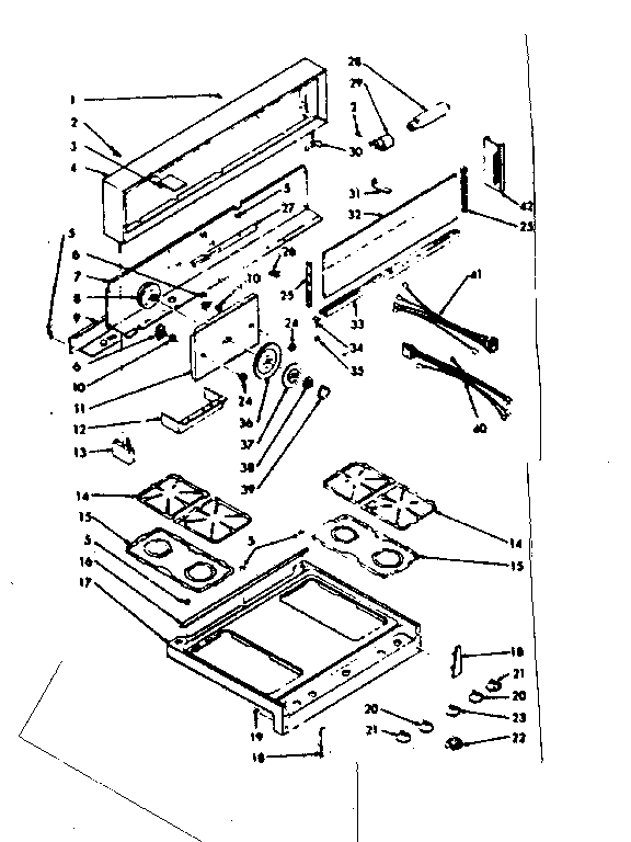 Backguard & main top section