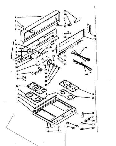 Backguard & main top section