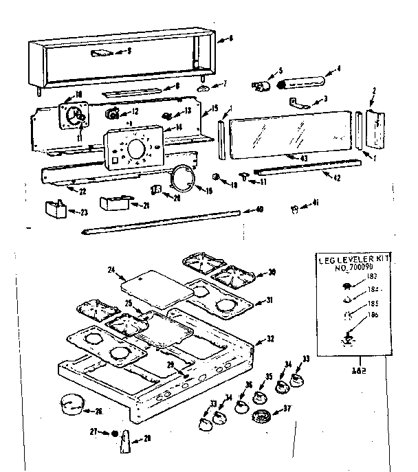 Backguard and maintop section