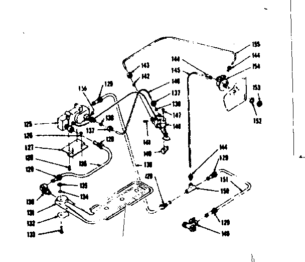 Upper oven burner section