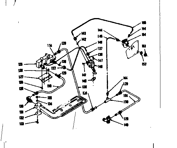 Upper oven burner section