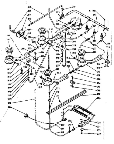 Lower burner section