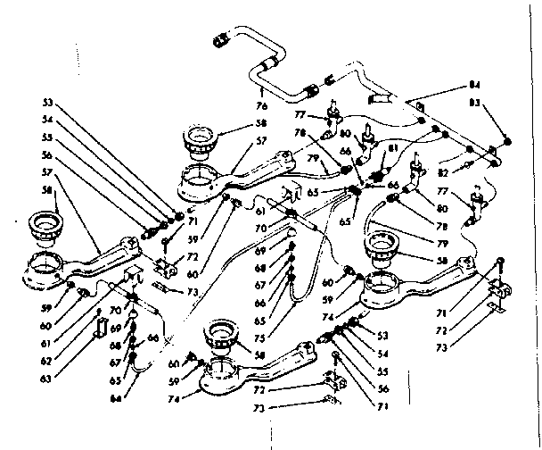 Top burner section