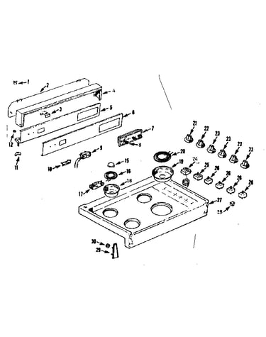 Backguard and main top section