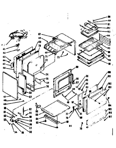 Lower oven body section