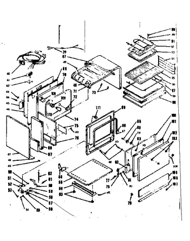 Lower oven body section