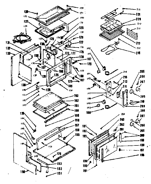 Upper oven body section