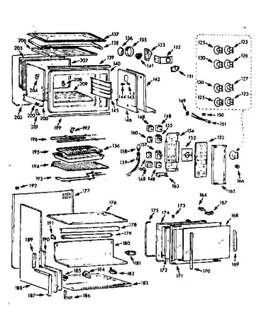 Eye level oven section