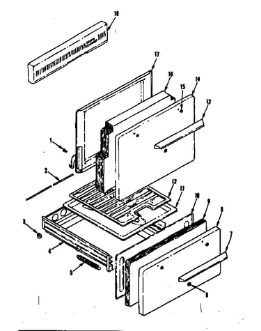 Backguard and door section