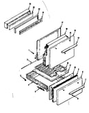 Backguard and door section