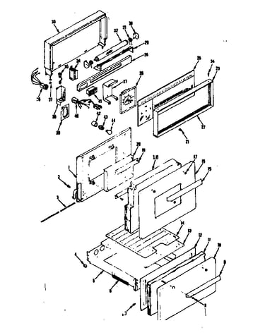 Backguard and door section
