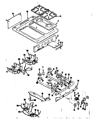 Top burner section