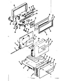 Backguard and door section