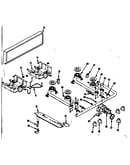 Backguard and top burner section