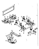Backguard and top burner section