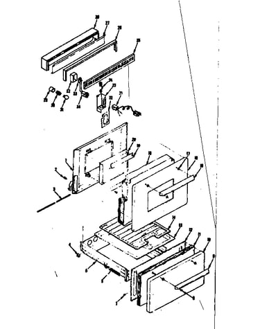 Backguard and door section