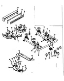Backguard and top burner section