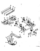 Backguard and top burner section