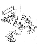 Backguard and top burner section